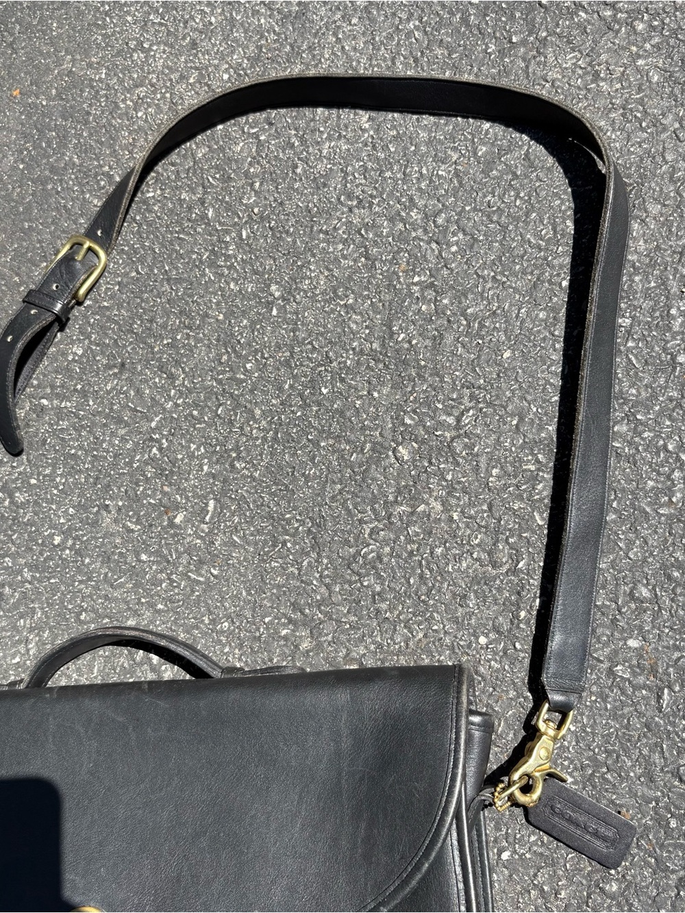Vintage 90s Coach Lexington Briefcase Black Leather Bag Messenger USA Classic - Picture 7 of 16